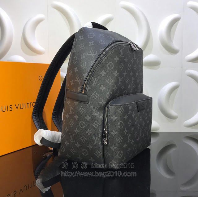 LV背包 M43186 路易威登Discovery雙肩包 LV黑花雙肩背包 LV後背包 LV男包  ydh3042